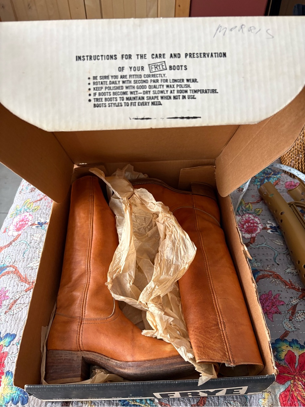 FRYE πΊπΈVTG 1960-1970βs Campus Tall Boots Black Label - Picture 16 of 16